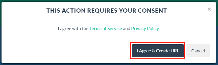 accept the privacy terms on Grabify