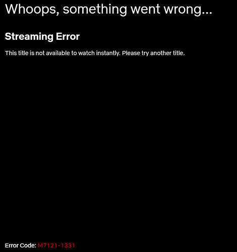 error code f7121 1331