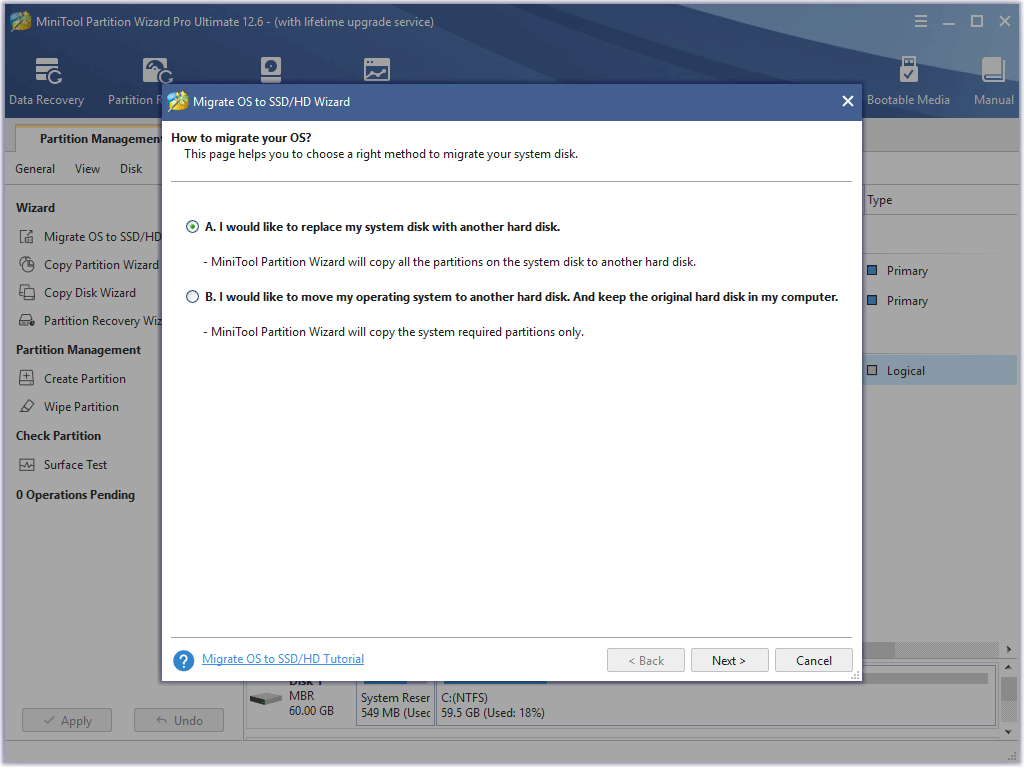 choose migration method