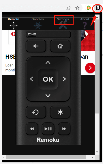 open Remoku on Chrome