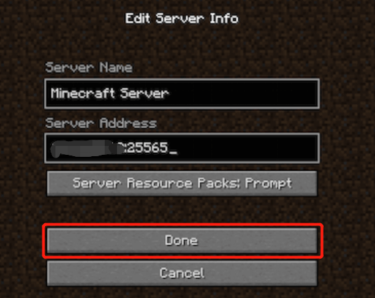 edit server info