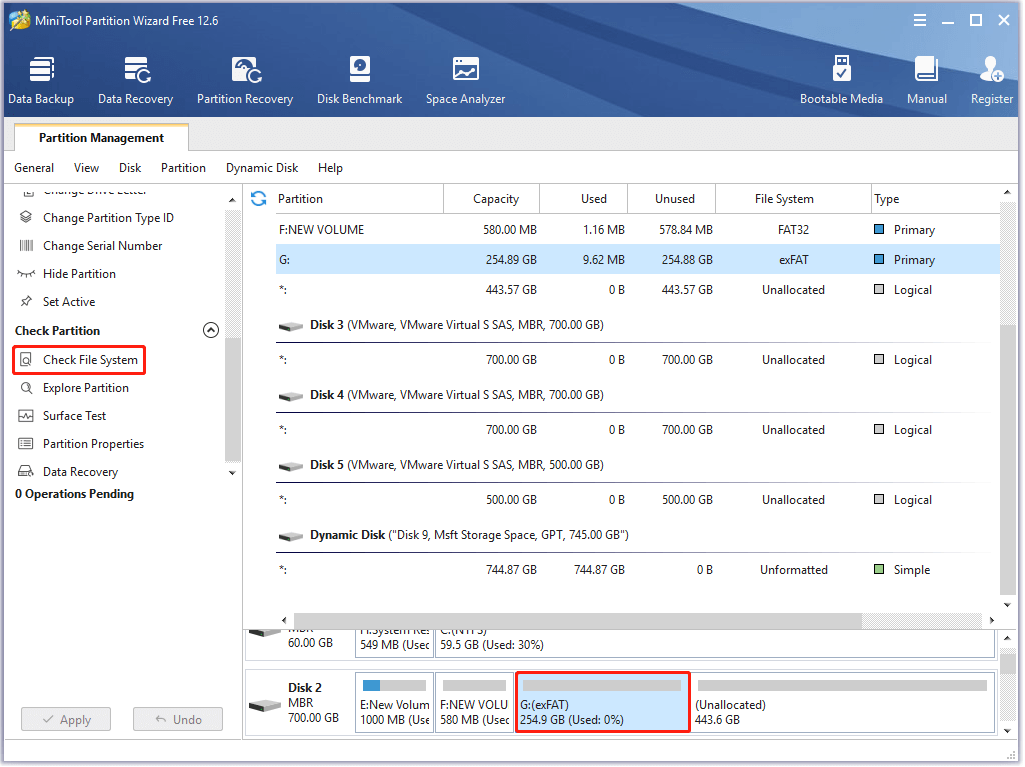 click Check File System