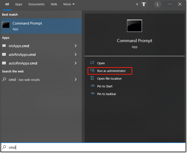 run Command Prompt as administrator