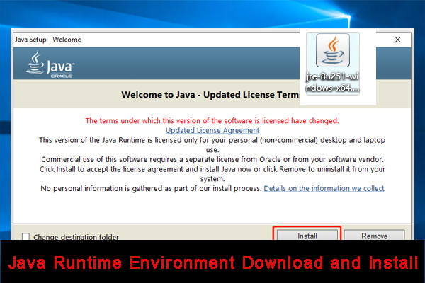 Java Runtime Environment Download and Install for Windows 10/11