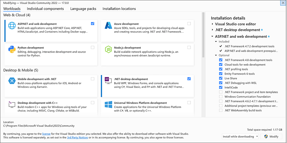install Visual Studio