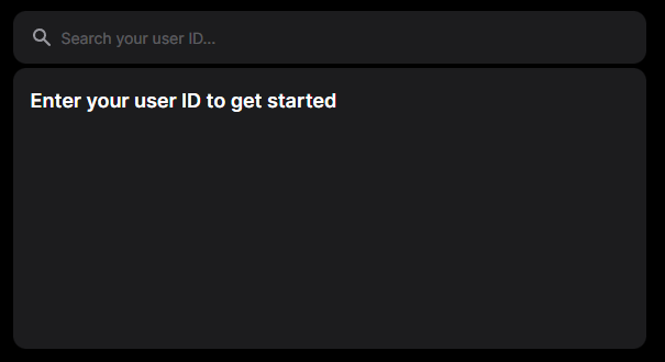 enter your user ID to get started