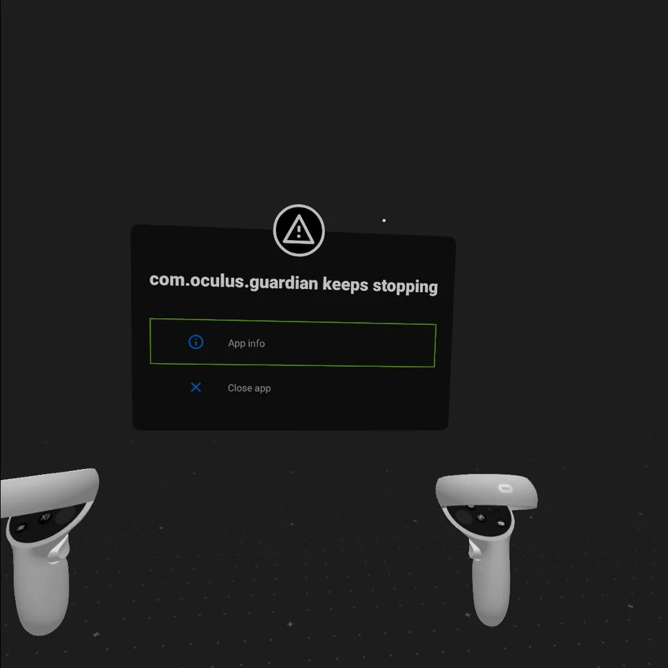 com oculus guardian keeps stopping error