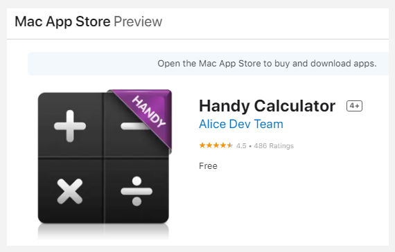 download calculator from Mac App Store