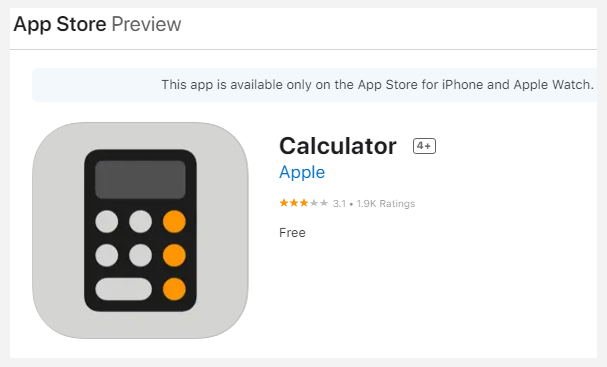 download calculator from App Store