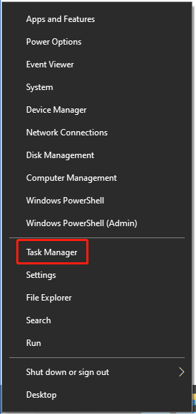 Select Task Manager