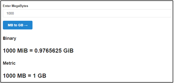 Mb Ile To Gb Przelicznik Top 8 MB to GB Converters: Perform MB GB Mutual Conversion - MiniTool