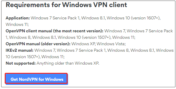 get NordVPN for Windows