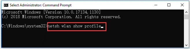 run netsh wlan show profile