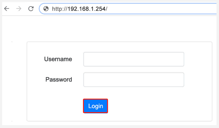 log into the 192 IP address