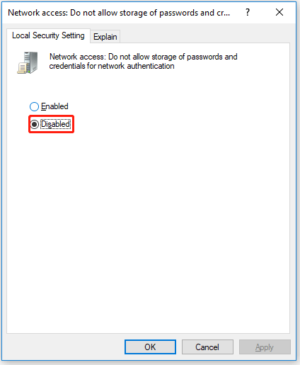 change network access settings