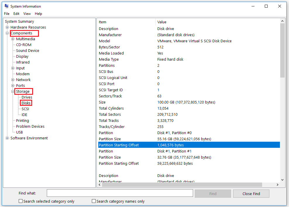 find the Partition Starting Offset