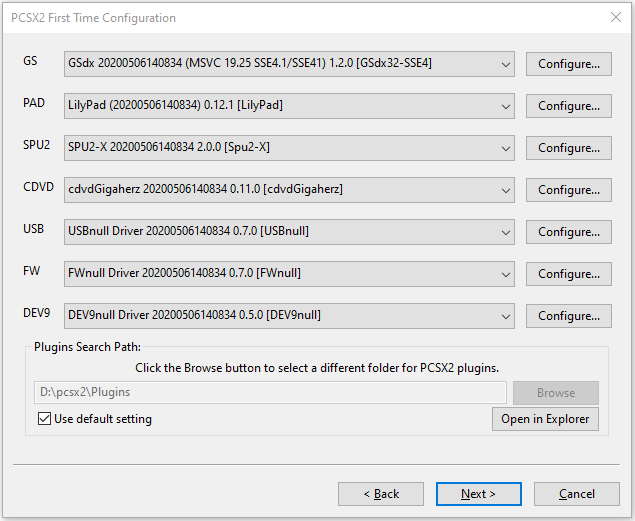 configure plugins