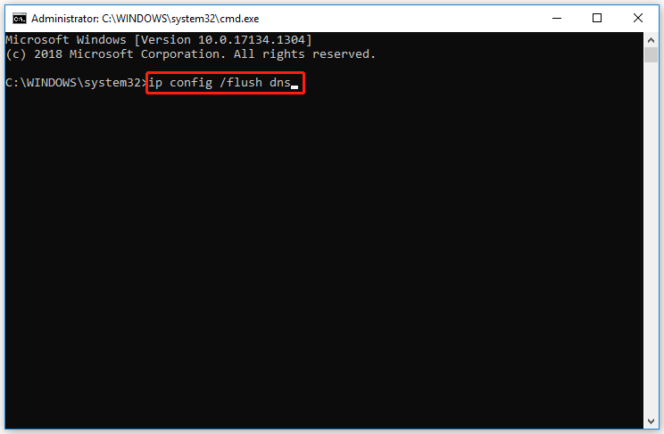 clear DNS cache