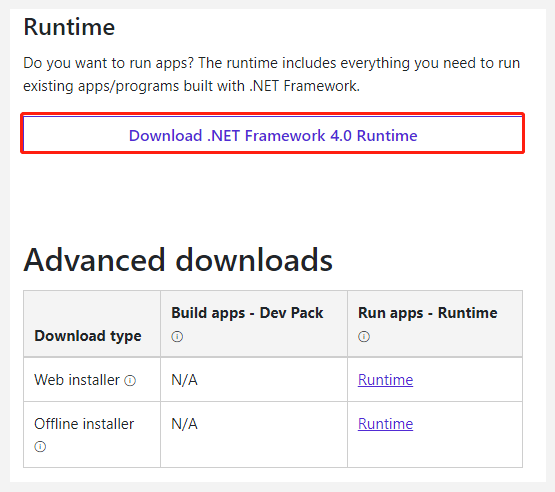 download NET Framework 4