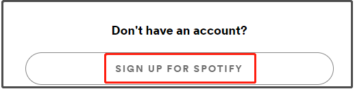 sign up for Spotify