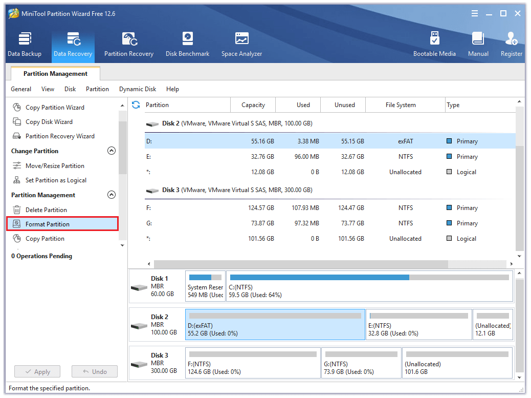 click on Format Partition