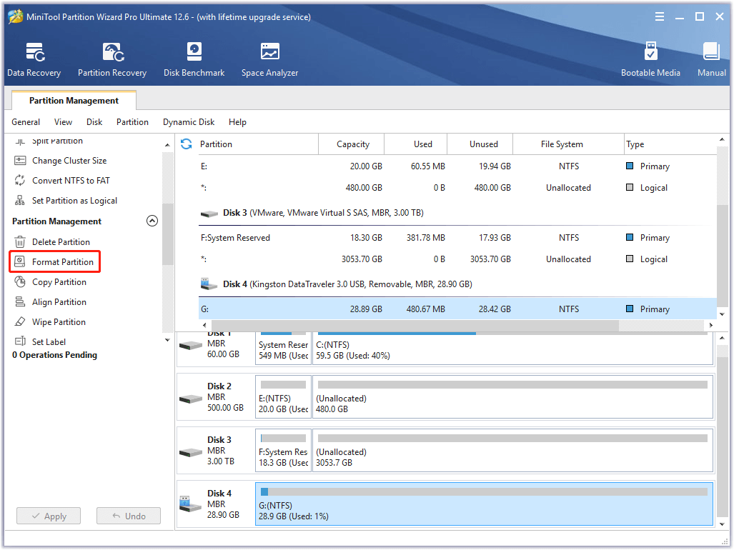 Select Format Partition