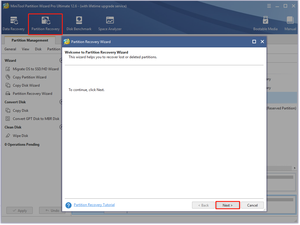 click Partition Recovery