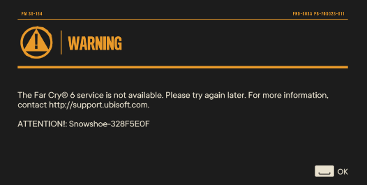 Lỗi Far Cry 6 Snowshoe