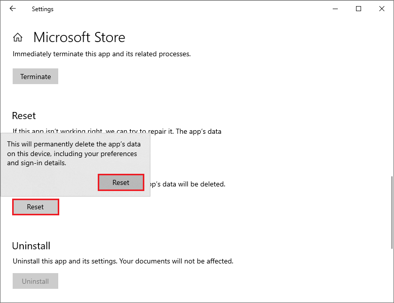 clear the Microsoft Store cache
