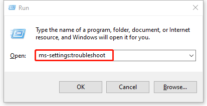 open the Troubleshoot tab