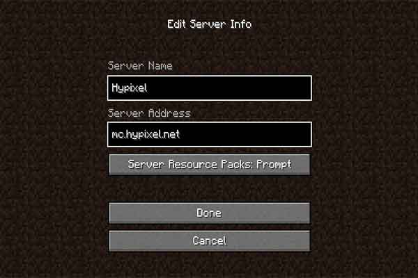 minecraft hypixel server ip