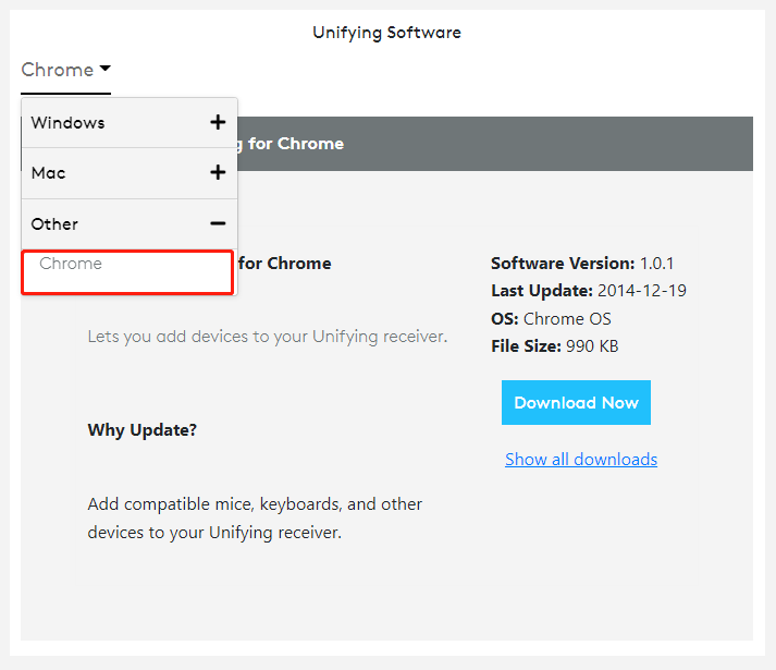 Logitech shop unifying sw
