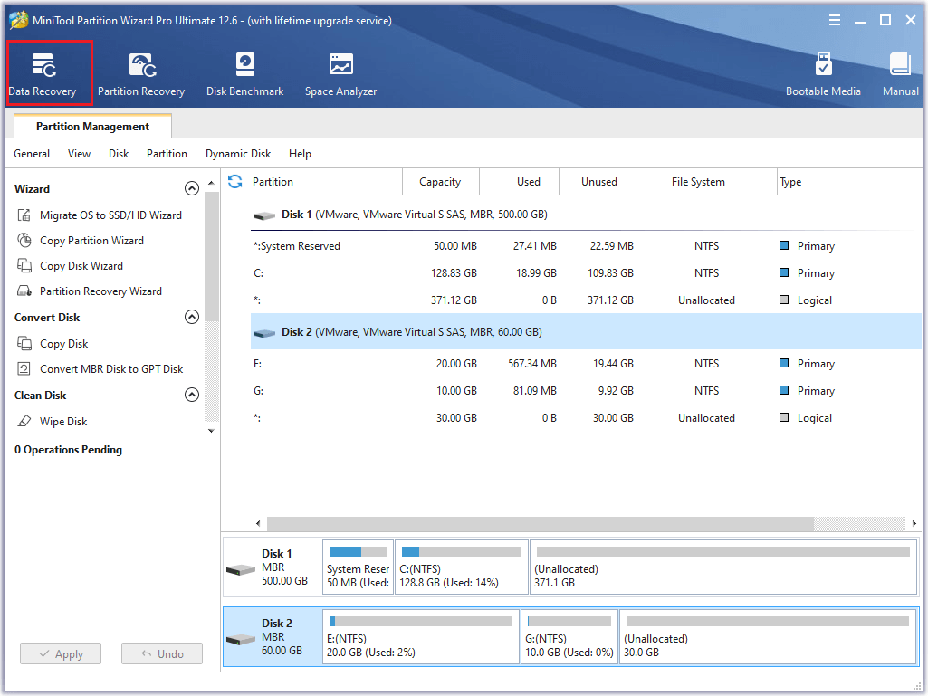 choose Data Recovery on the main interface