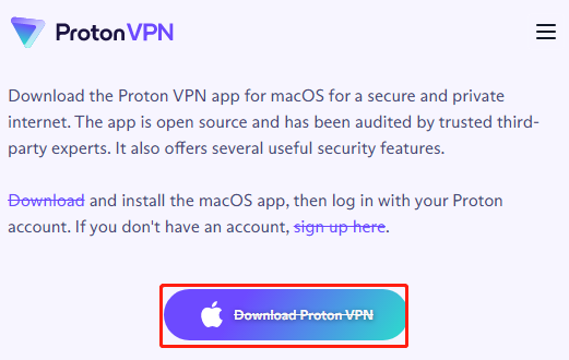 download ProtonVPN for Mac