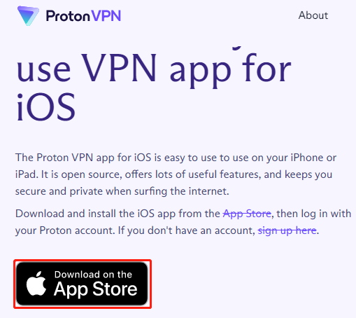 download ProtonVPN for iOS