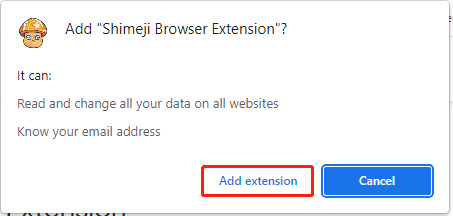 click Add extension
