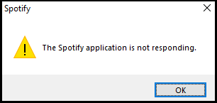 Spotify app not responding