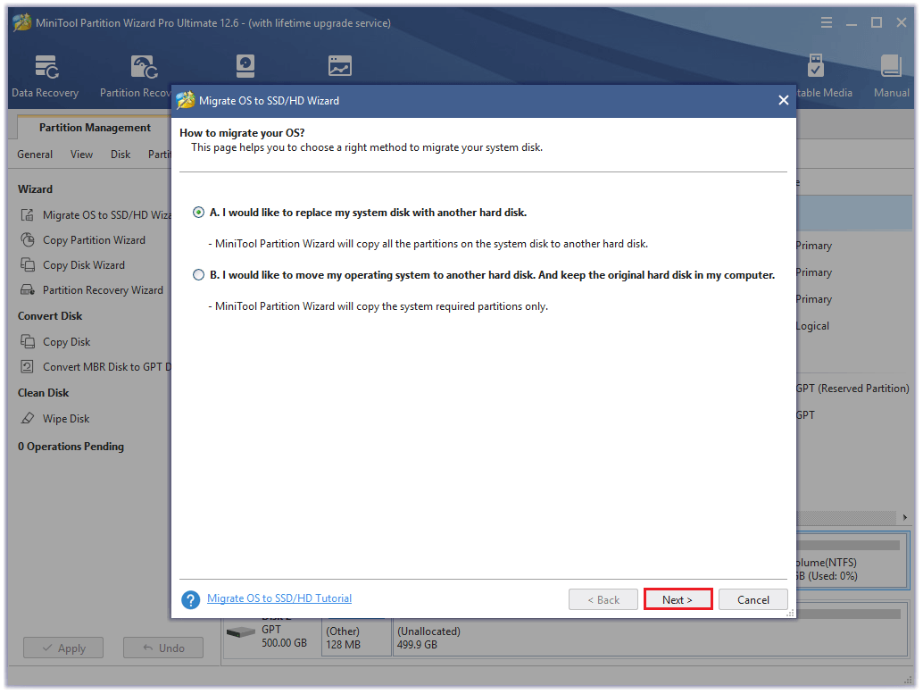 choose the way to migrate OS