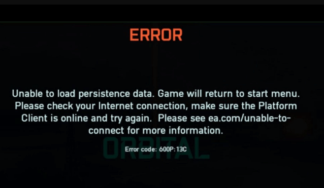 Battlefield 2042 unable to load persistence data