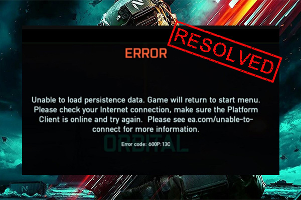 Battlefield 2042 Unable to Load Persistence Data? [PC/PS4/Xbox]