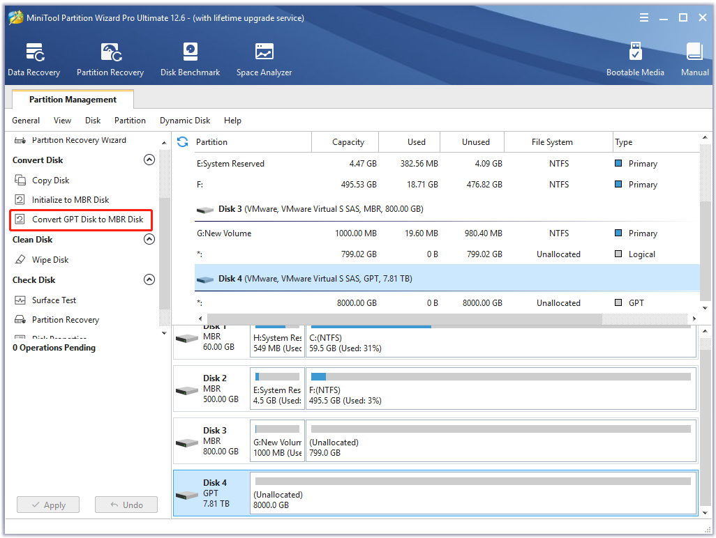 convert MBR to GPT