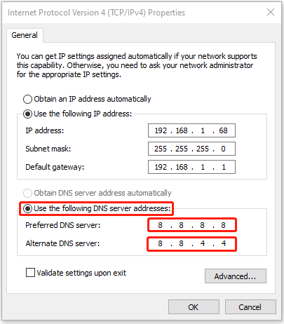 Change DNS Settings