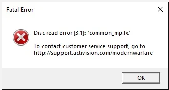 disc read error 3.1