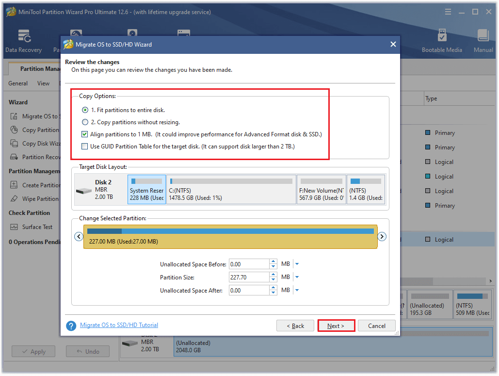 migrate OS to another disk