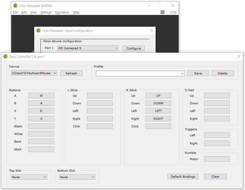 CXBX config input