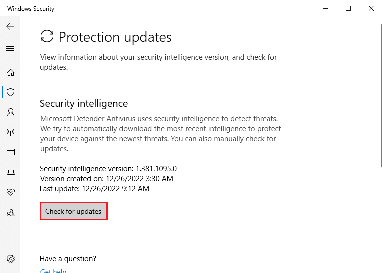 update Windows Security