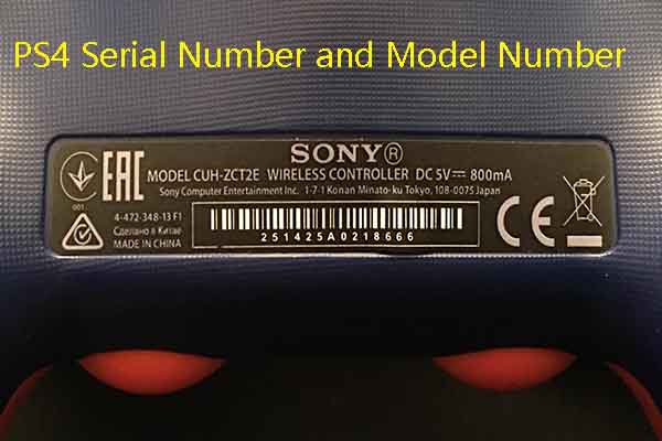 forvirring Urskive skildpadde How to Find PS4 Serial Number and Model Number? Here's the Guide