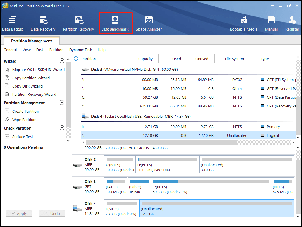 click Disk Benchmark