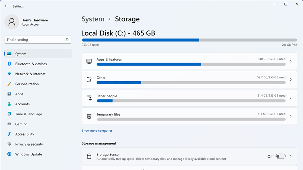 Windows Storage feature
