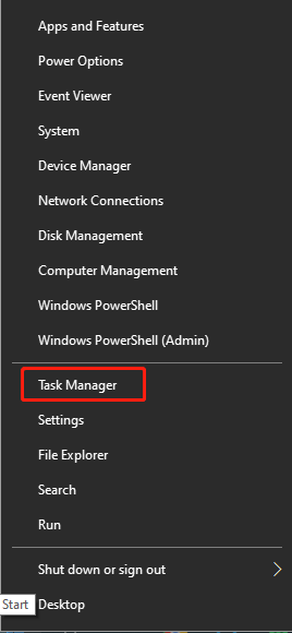 click Task Manager